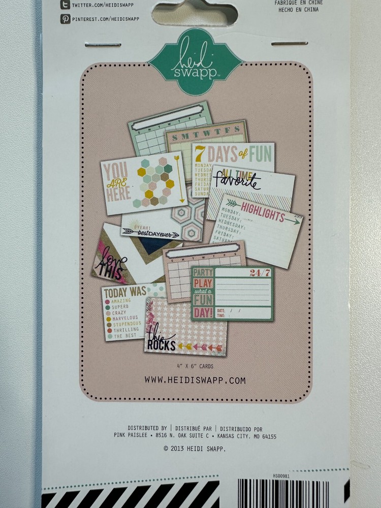 Heidi Swapp Hello Today Themed Cards-Variations Available-You Choose