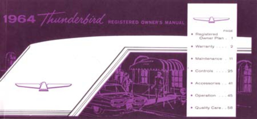 1964 Ford Thunderbird Owner's Manual