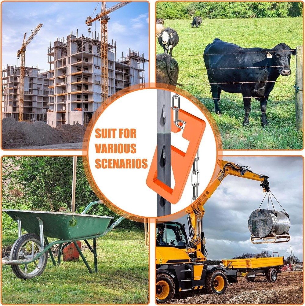 T Post Puller Fence Puller, Farm Equipment Tractor Accessories, orange