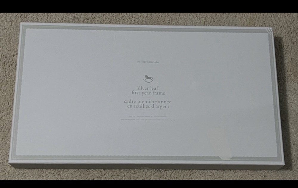 Pottery Barn Baby Silver leaf first year frame