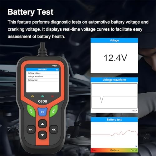 OBD2 Car Scanner Diagnostic Tool - V321 Vehicle Check Engine Fault Code Reader