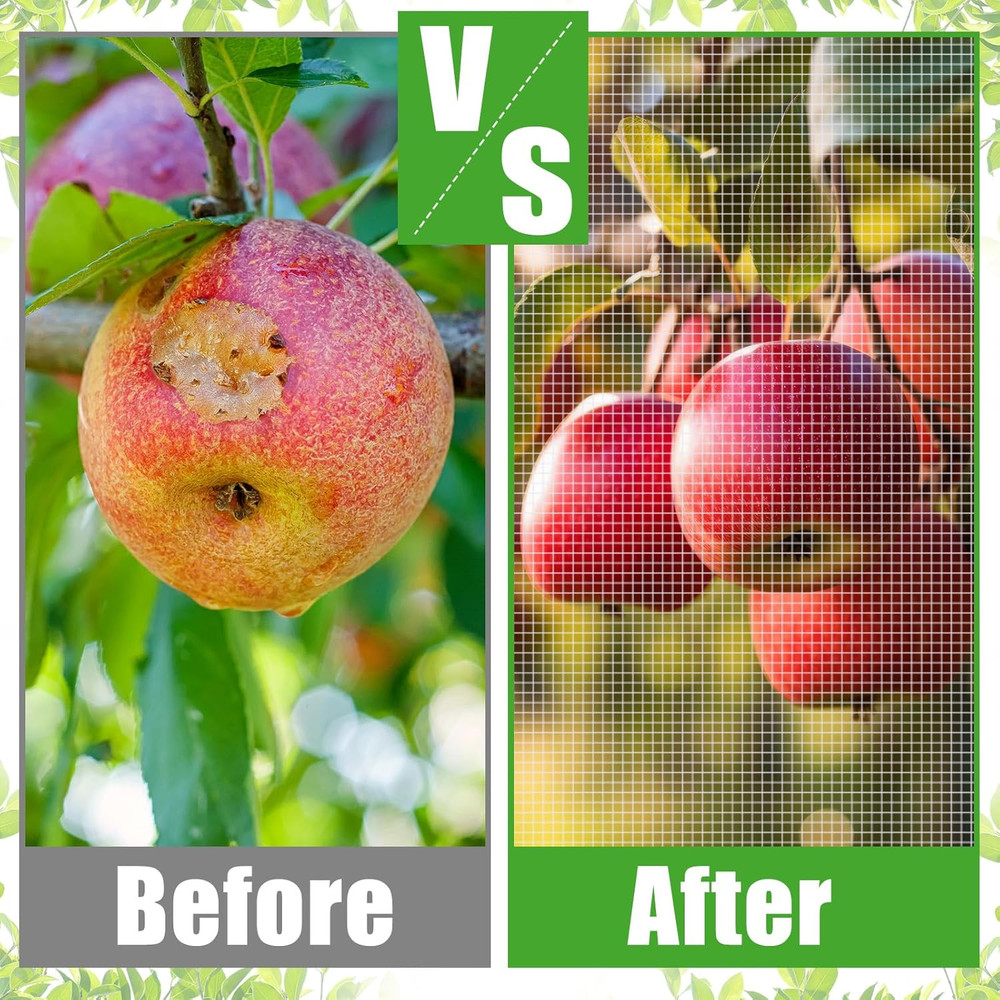 12 X 12 Ft Large Fruit Tree Netting for Protecting Fruit from Squirrels Birds Bu