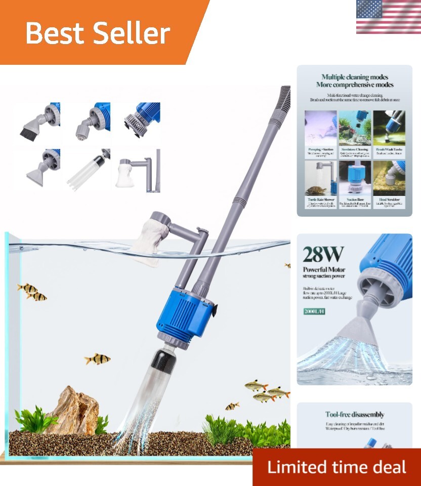 Powerful Submersible Aquarium Maintenance Tool - Adjustable & Multi-Functional