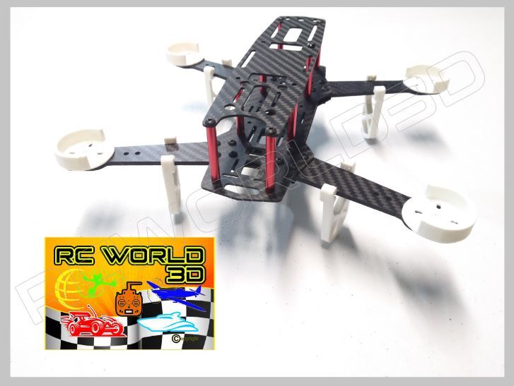 QUADCOPTER BRUSHLESS MOTOR MOUNT/BASE PROTECTOR WHITE  3D PRINTED SOLID - PLA