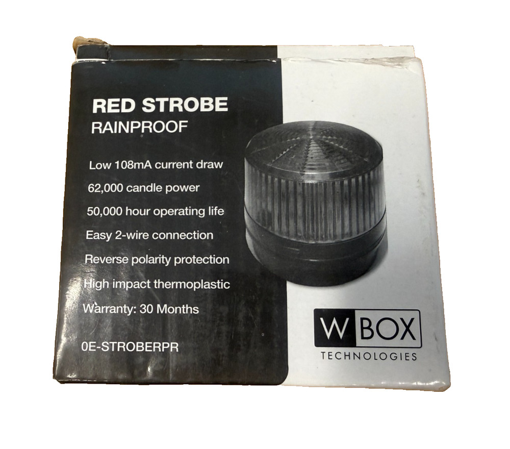 W Box Technologies 0E-STROBERPR Rainproof Strobe, Red