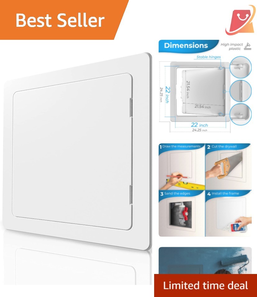Access Panel for Drywall 22x22 in Plastic Wall Hole Cover for Plumbing Electr...
