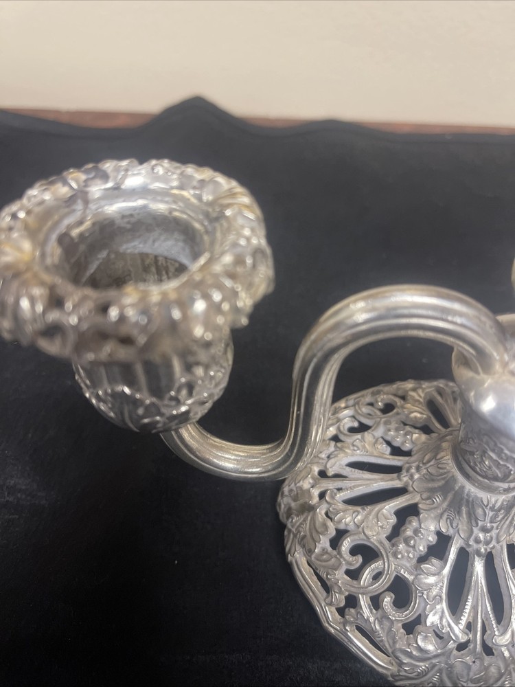 Two Arm Candelabra Silver plated Unbranded