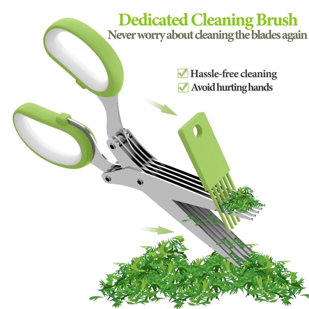 2025 Upgraded Herb Scissors, Effortless Herb Shears Cutter Tool with Sharp
