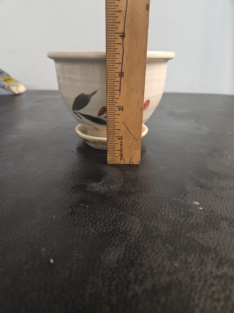 Studio Art Pottery Planter with Underplate and Drainage