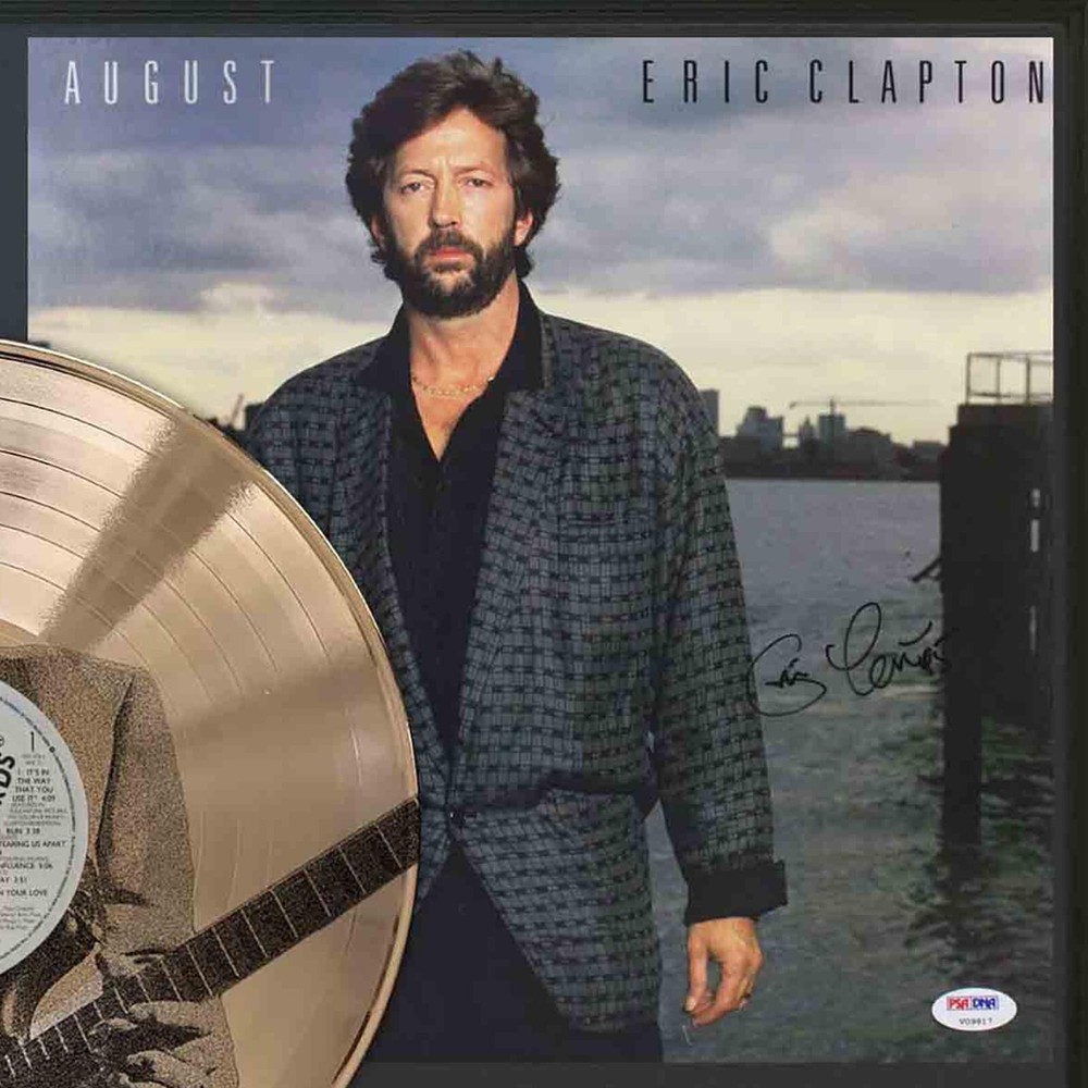 Eric Clapton August Framed Laser Etched Picture LP Display