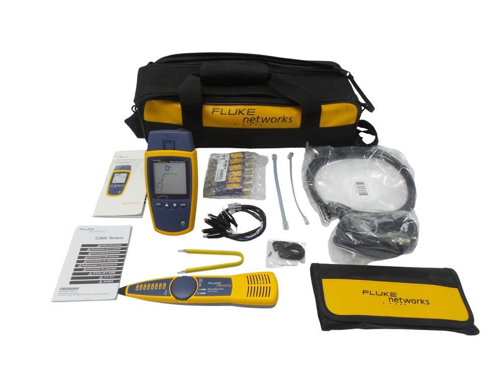 Fluke Networks MicroScanner2 MS2-KIT Cable Verifier Kit Remote ID with Case
