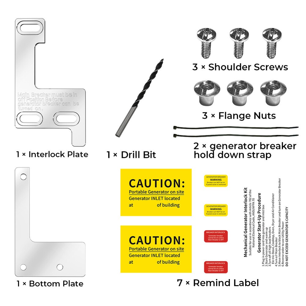 For Siemens Murray ITE 150 200 Amp Panel Generator interlock kit Main Breaker