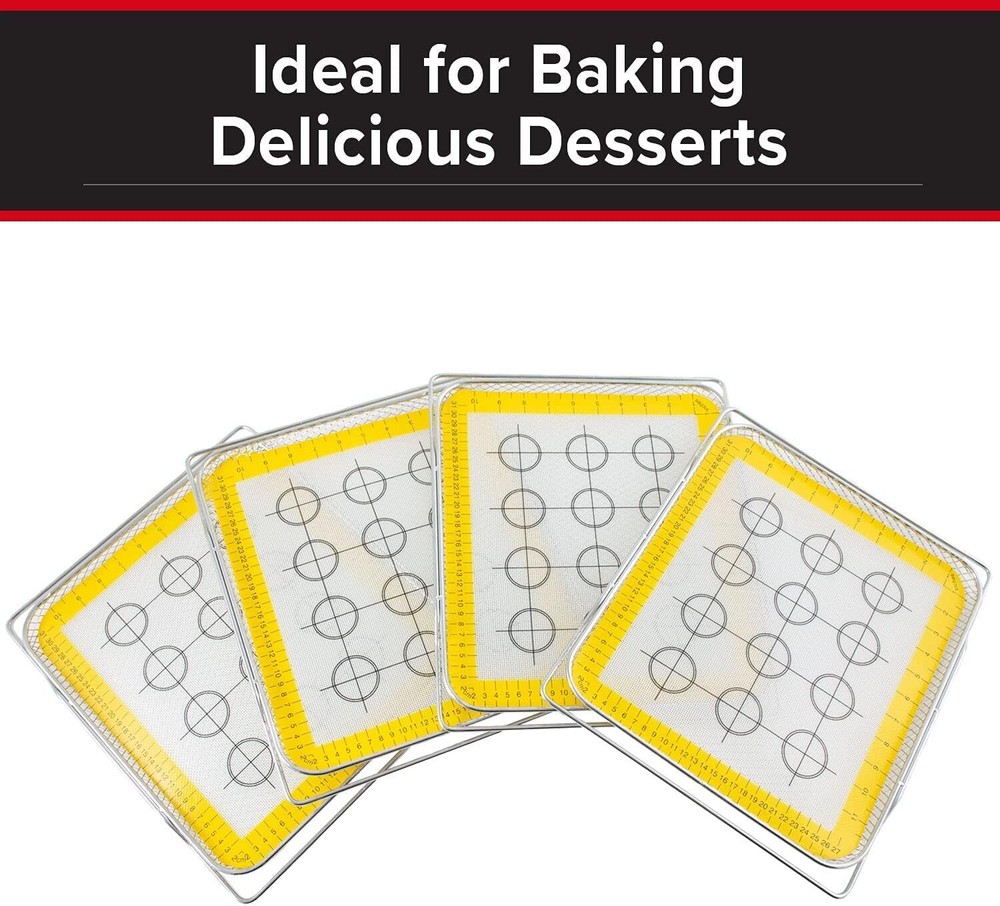 NUWAVE Genuine 9-Piece Ultimate Baking Kit, 1.3” Deep SS Medium, Silver