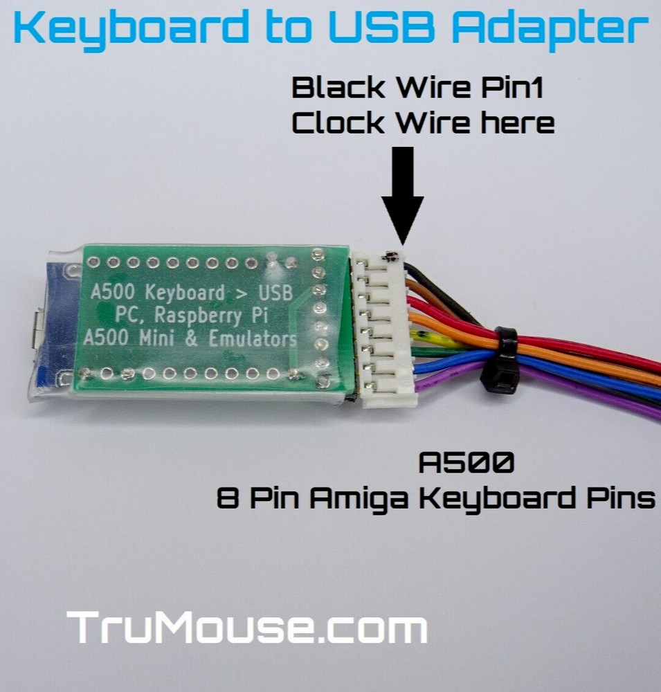 Amiga Keyboard to USB Adapter - use an original Keyboard on PC, Pi & Emulators
