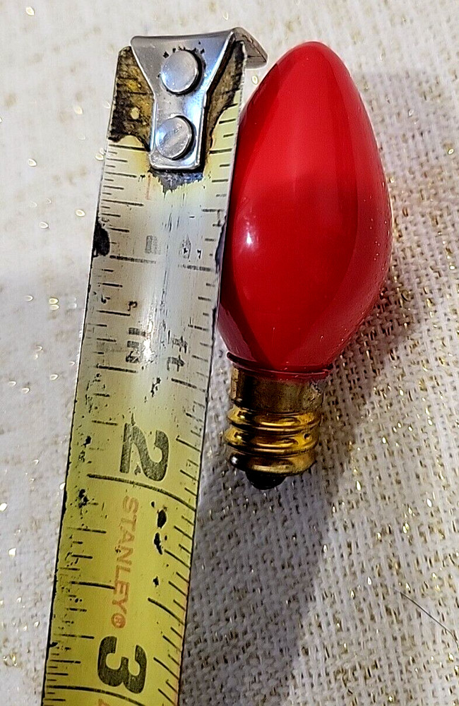 2 Light Bulbs Packs 1 Red, 1 White C 7- 1/2. Decorative . Replacement.