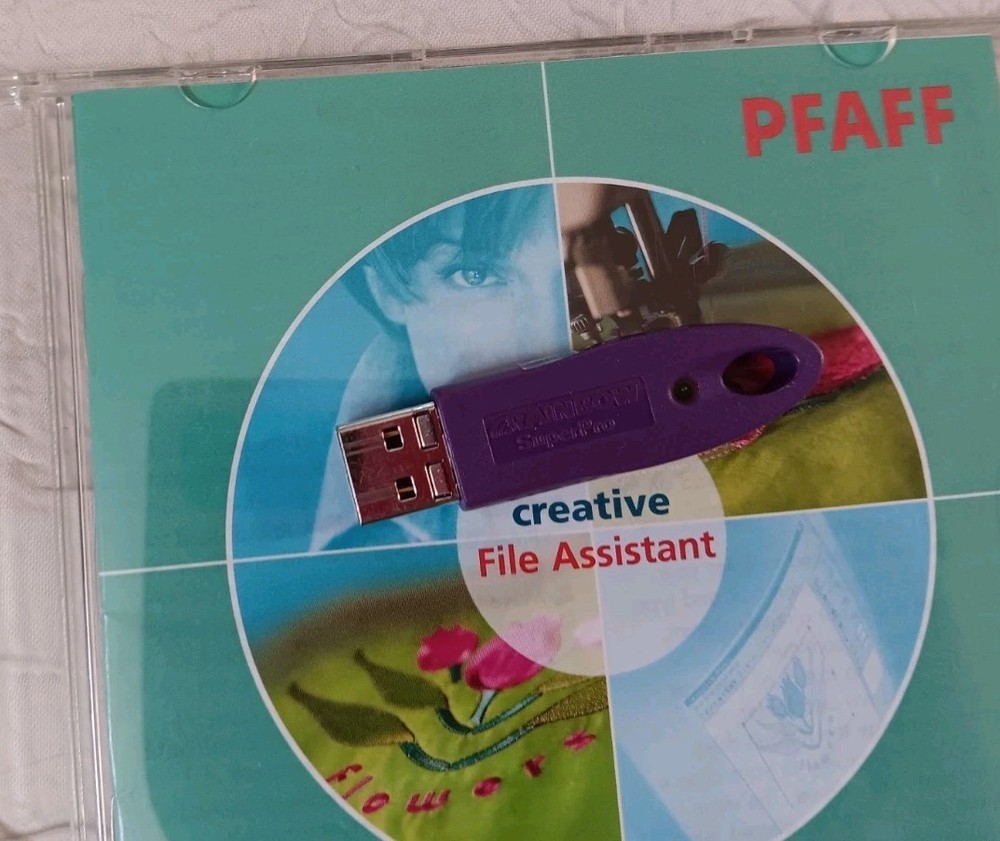 Pfaff PC CREATIVE SUITE Software W/DONGLE HTF 4 WINDOWS Gently Used Orig $2000.