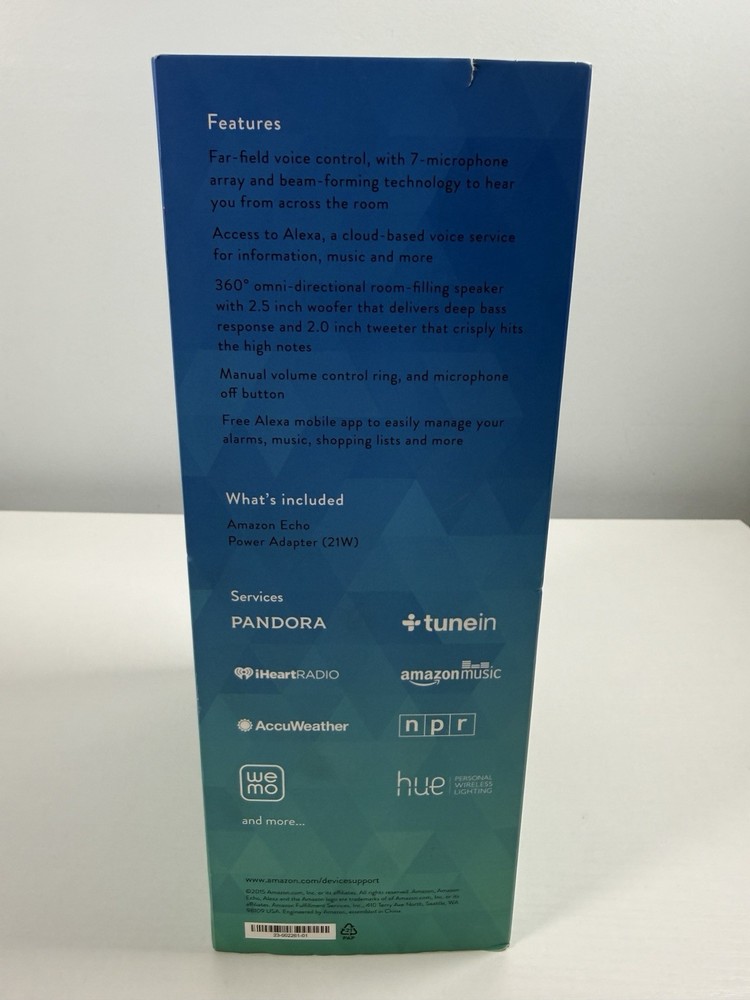 Amazon Echo (1st Generation) Smart Assistant - Black