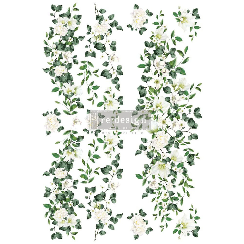 Re-Design with Prima Transfer - Trellis Flowers