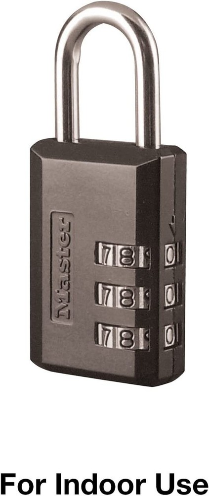 Master Lock 647D Combination Padlock, 1, Black