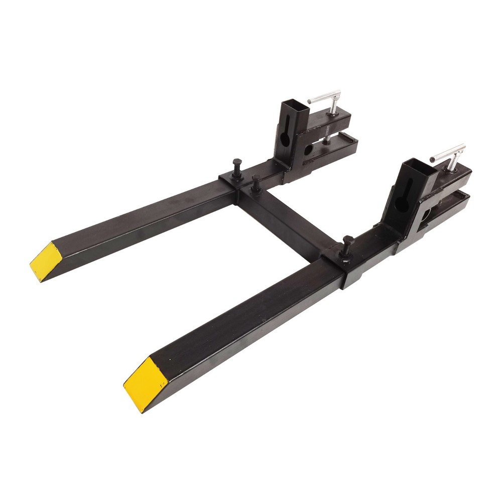 30" Pallet Forks Clamp On Tractor Bucket, 13-23" Adjustable W Front Loader Fork
