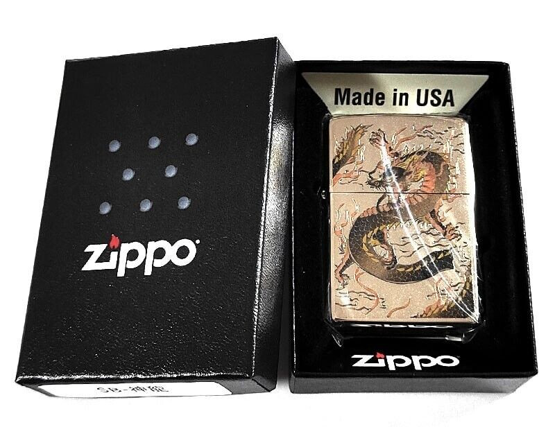 Zippo Dragon Shenlong Silver Mirror Finish Color Design Processing Lighter Japan