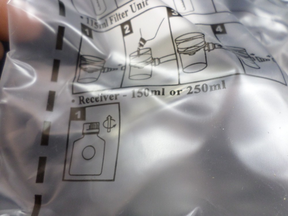 NALGENE Polystyrene Rapid-Flow 250mL Filter Receiver Storage Bottle 45mm Cap