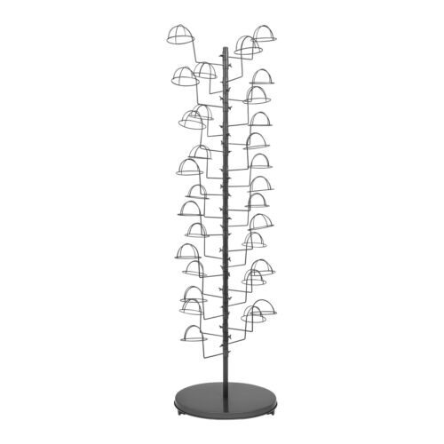 Freestanding Hat Rack Stand, Rolling Hats Display Rack, Hat Display Stand Black