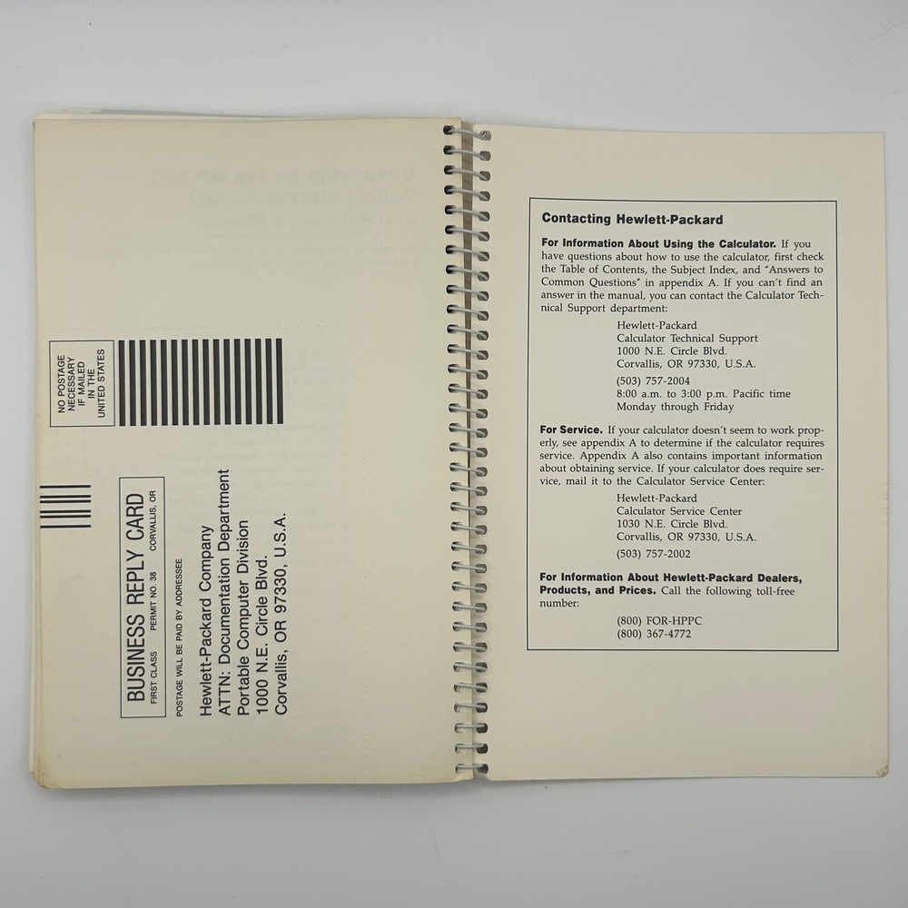 VTG Hewlett Packard HP-28C Reference & Getting Started Manuals