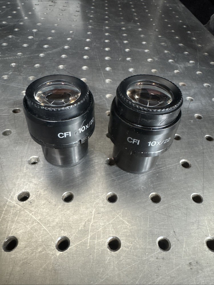NIKON CFI 10X/22 MICROSCOPE EYEPIECE PAIR FOR ECLIPSE, E & I SERIES Microscopes