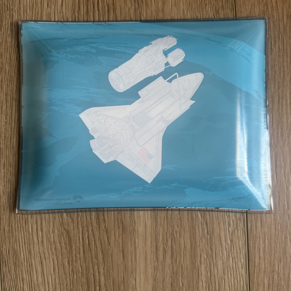 NASA Rockwell Space Shuttle Glass Plate