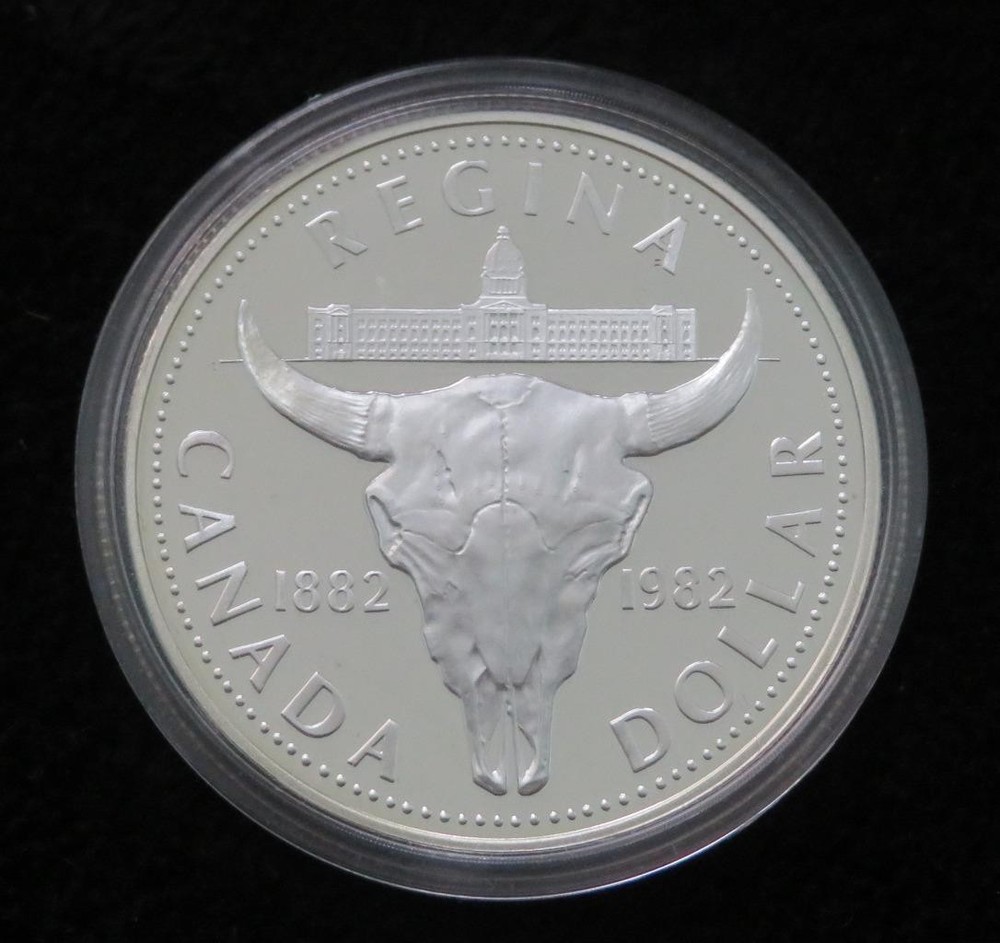 1982 Canada Silver Dollar *Regina Centennial* in Mint Box