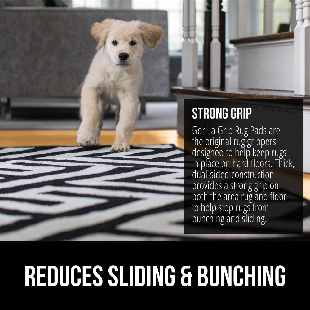 Gorilla Grip Extra Strong Rug Pad 3' x 2' (Rectangular), White