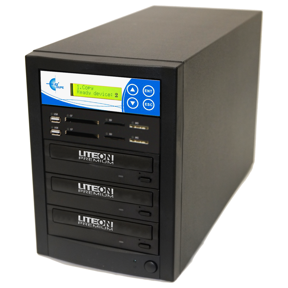 EZ DUPE Media Mirror PLUS 1 to 2 Duplicator - Flash (SD CF MS MMC USB) / DVD