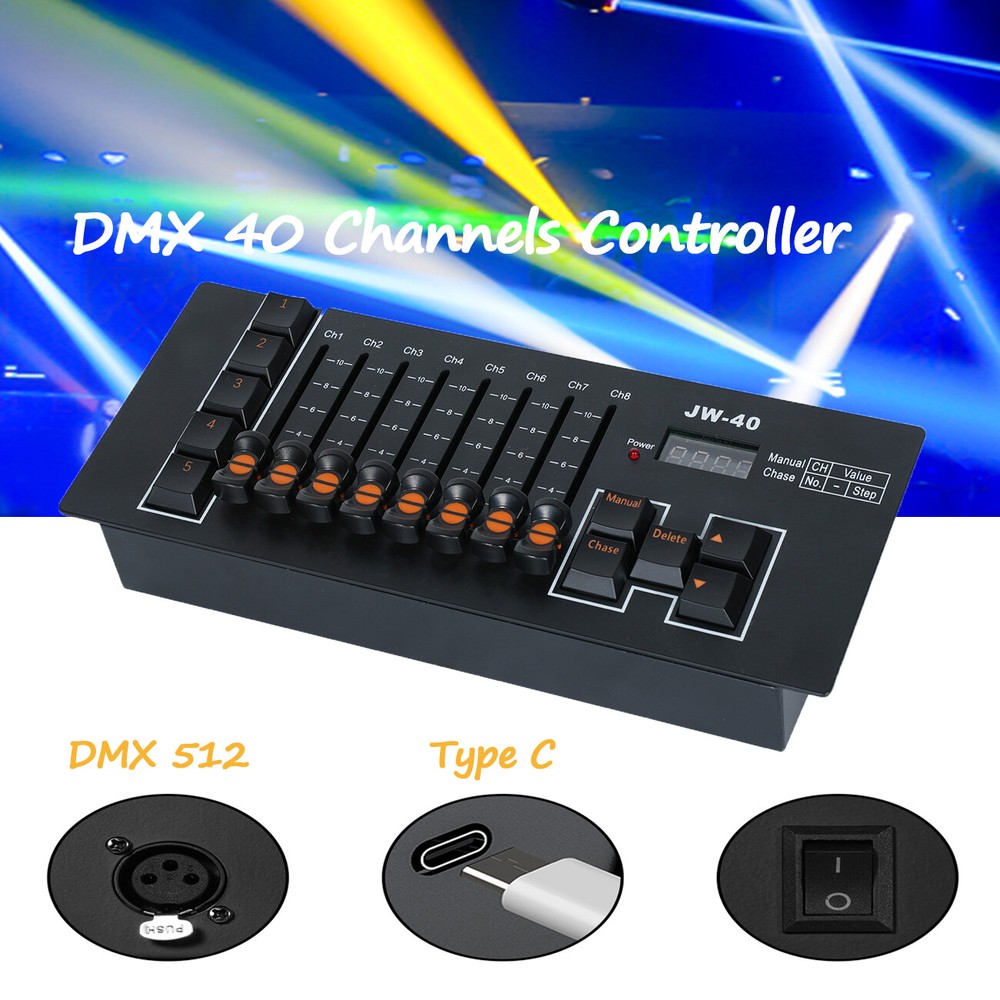 DMX 40 Channels Mini Operator Console Control For Stage Lighting DJ Disco Party