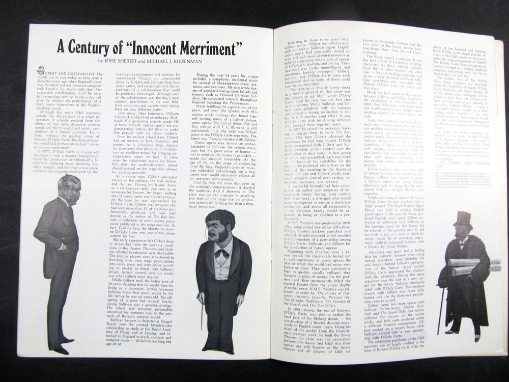D'Oyly Carte Opera Company 1976 Tour Gilbert & Sullivan autographed program