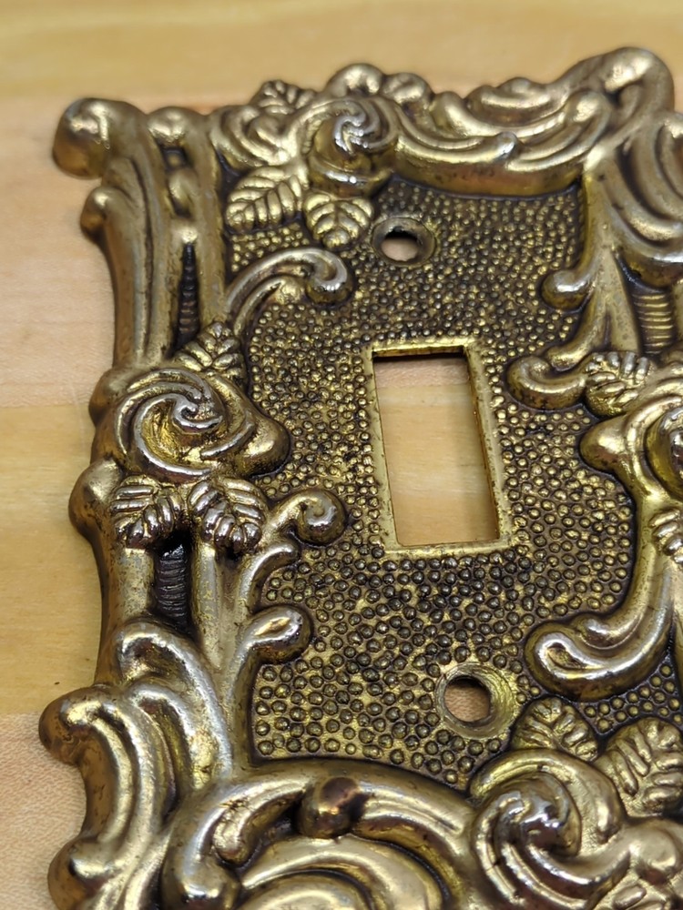 Vintage AmerTac Brass Single Light Switch Plate