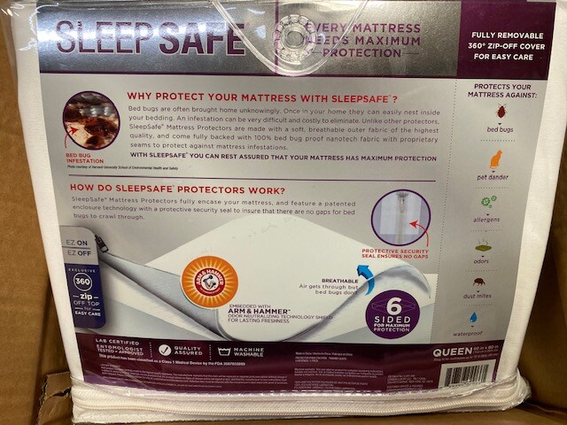 Sleep Safe Ultimate Anti-Bed Bug Mattress Protector, Queen (NEW)