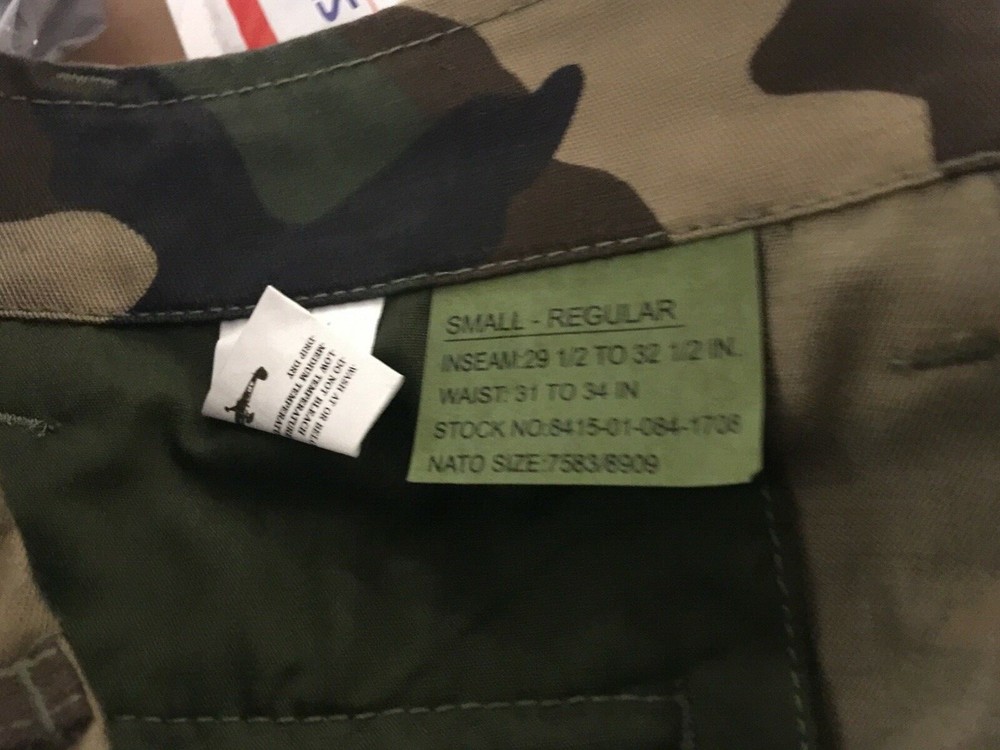 bdu pant,new WOODLAND CAMO, small -regular