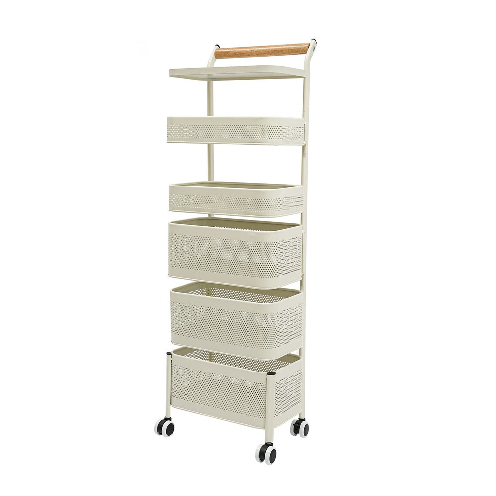 6 Tier Vegetable Rotating Basket Rack Fruit Snack Storage Kitchen Organizer