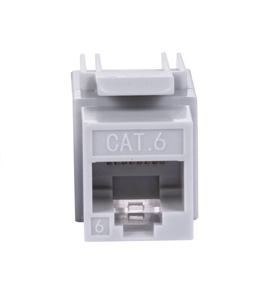 CAT6 Gray Keystone Jack 45 Degree 110 Punch Down Network Plug Multi-Pack LOT