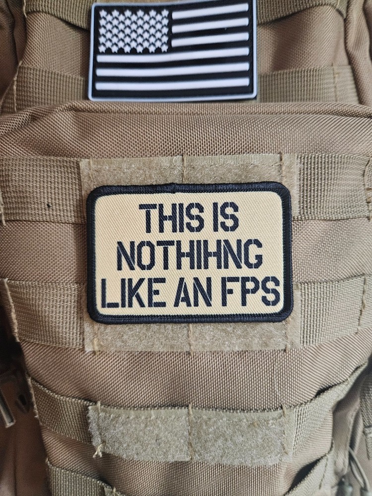 This nothing like an fps military meme 2"x3" hook & loop patch tan