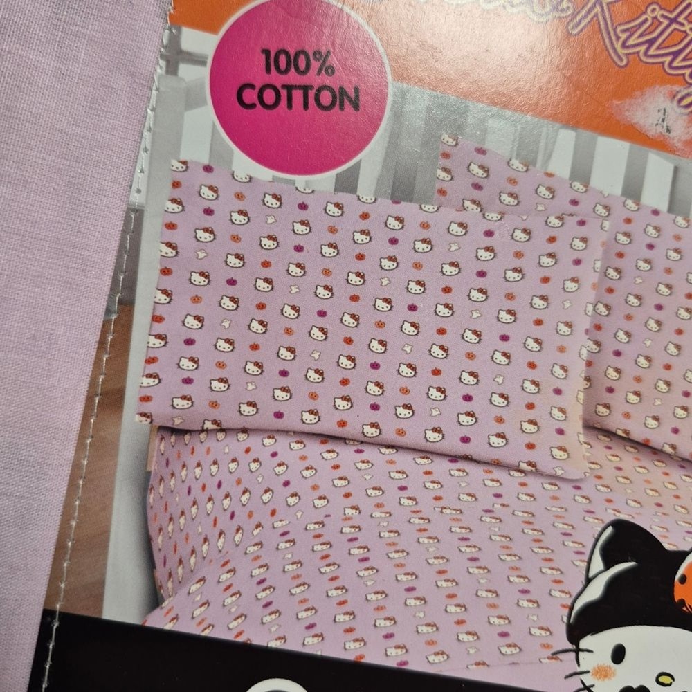 Hello Kitty Pink Pillowcase Set halloween pumpkin a4
