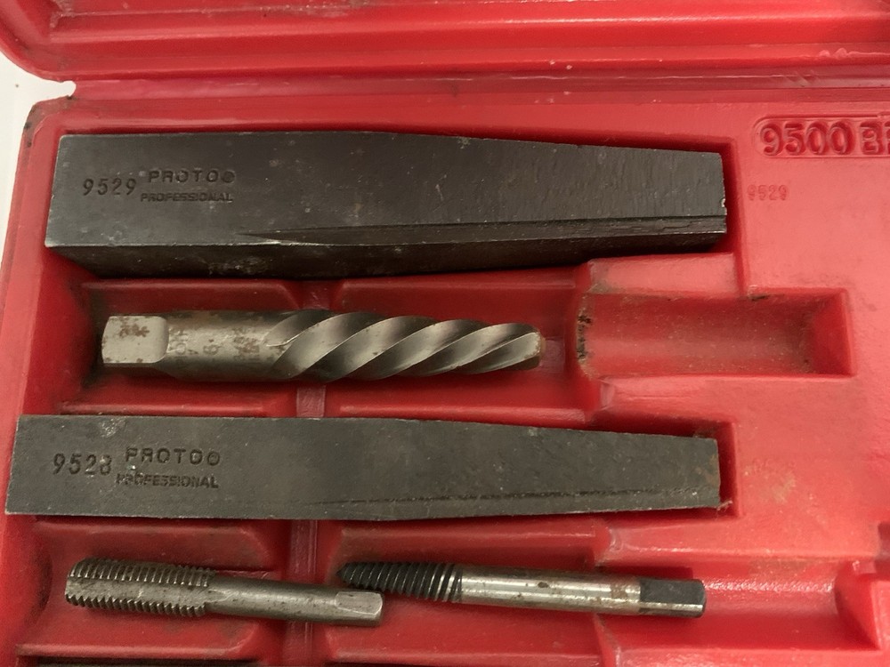 PROTO Professional Tools 9500B Screw & Pipe Extractor Set, ** Missing 3**- READ