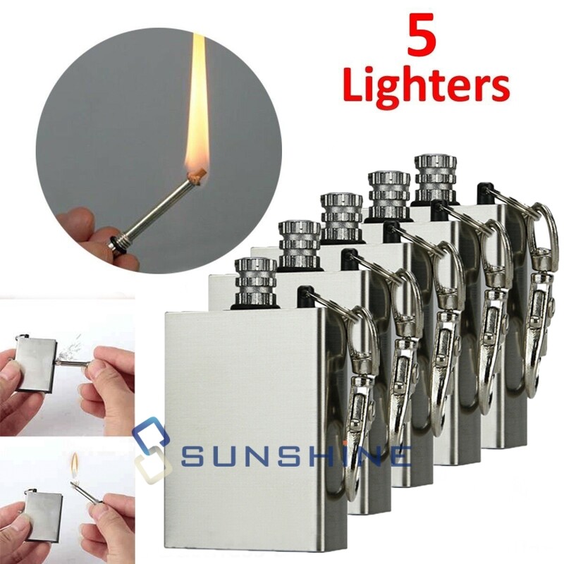 Lighter Flint Magnesium Emergency Fire Starter Camp Survival Refill Waterproof