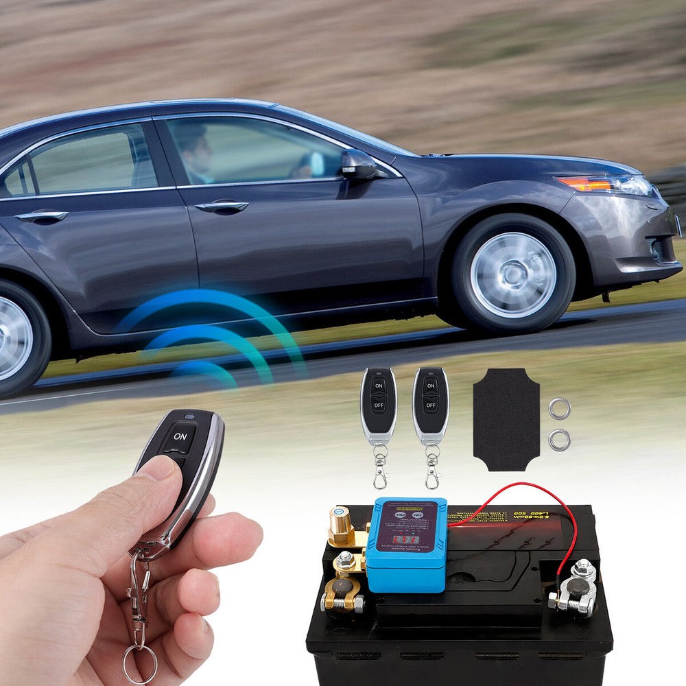 240A Kill Switch 12V Remote Battery Disconnect Switch with Led Voltage Display