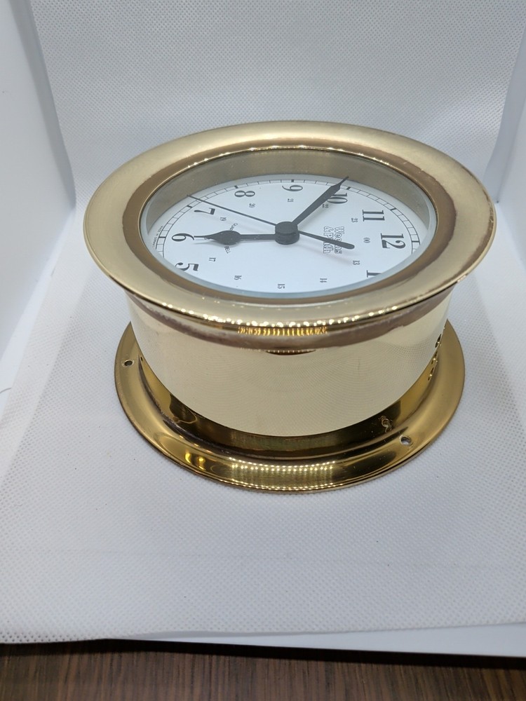 Vintage Weems & Plath Quartz Ship Bell Clock West Germany Working