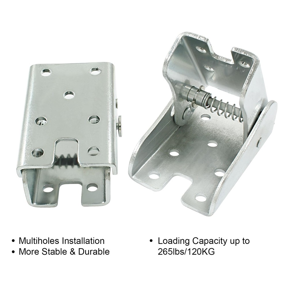 Suiwotin 2pcs Folding Hinge Bracket, Self Locking Hinges 90 Degree Foldable T...