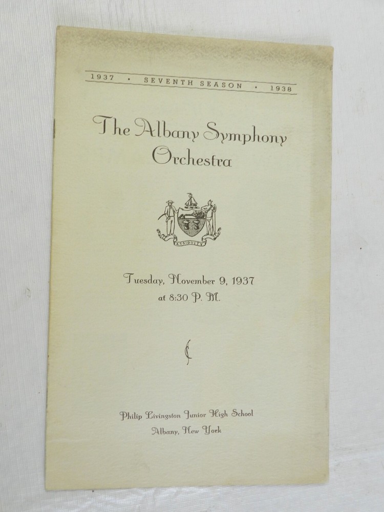 1937 Symphony Orchestra Program SIGNED BY MISCHA LEVITZKI, CLASSICAL PIANIST