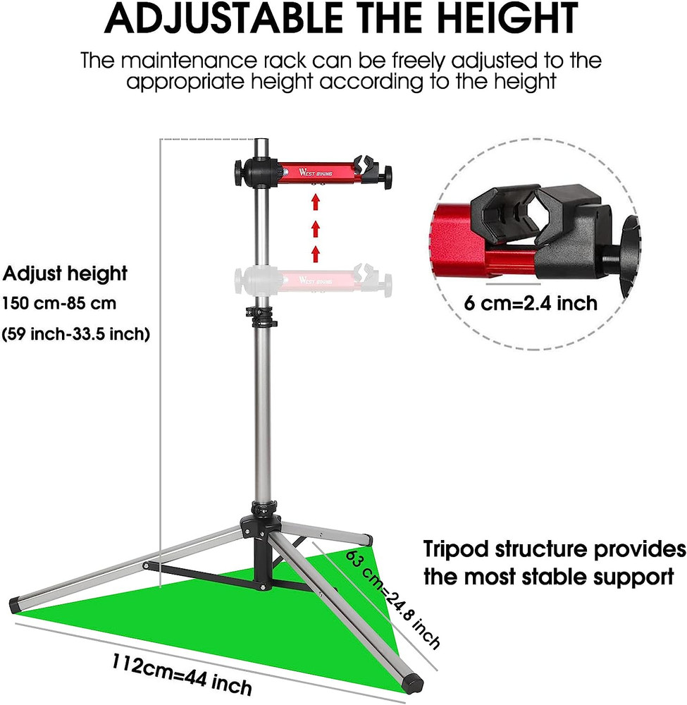 Adjustable Foldable Bike Workstand with Quick Release bicycle Repair Stand MTB