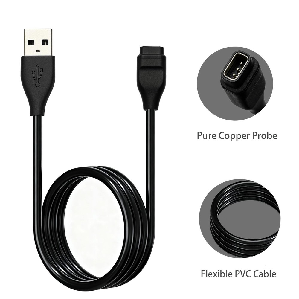 HMLXSH 2-Pack 3.3ft Replacement Charging Cable, Charger for Coros Pace 100 cm